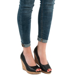 Pumps mit Keilabsatz offen VICES schwarz 2