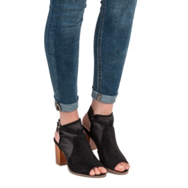 Evento Stilvolle geschlossene Sandalen schwarz 2