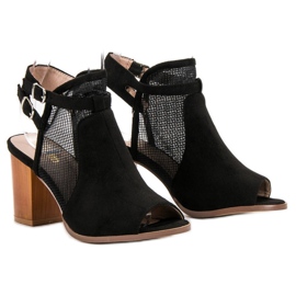 Evento Stilvolle geschlossene Sandalen schwarz 1