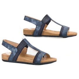 Evento Blaue Slip-On-Sandalen 1
