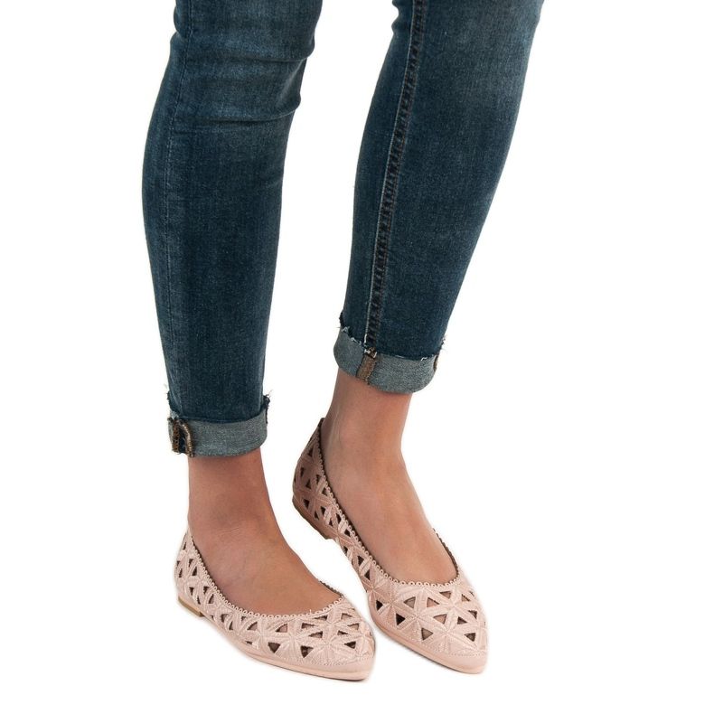 Durchbrochene VICES Ballerinas rosa 2