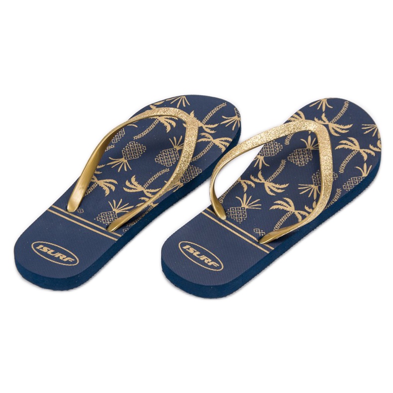 SHELOVET Leichte Flip-Flops blau gelb 1