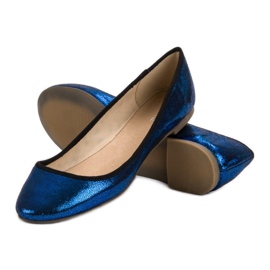 SHELOVET Blaue Ballerinas 1