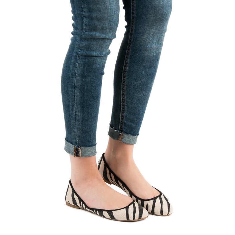 SHELOVET Ballerina mit Animal-Print braun 2