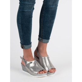 Filippo Ledersandalen grau 1