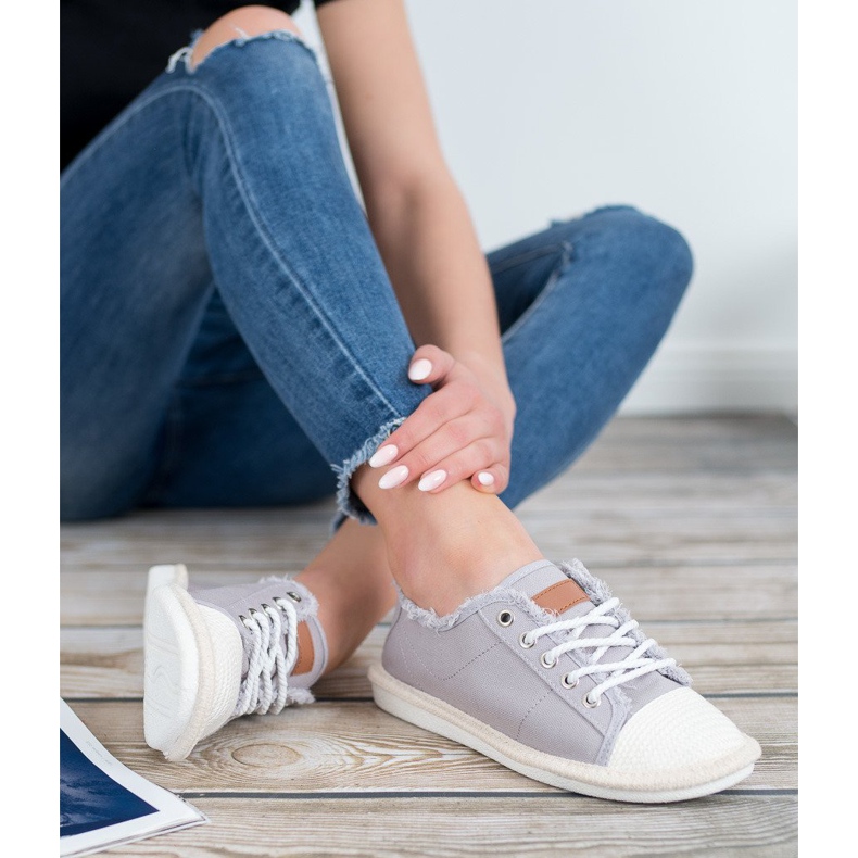 SHELOVET Espadrilles zum Schnüren gelb 2