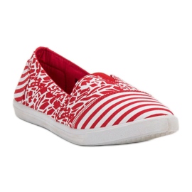 Sweet Shoes Slipons mit Muster weiß rot 1