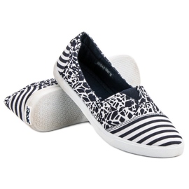 Sweet Shoes Slipons mit Muster navy blau 1