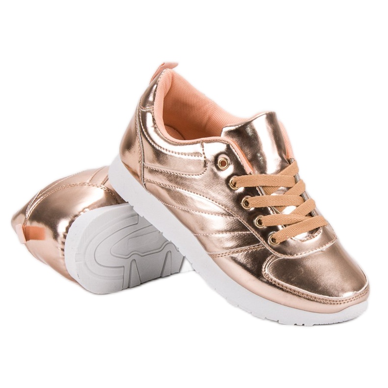 SHELOVET Lackierte Sportschuhe gelb 2