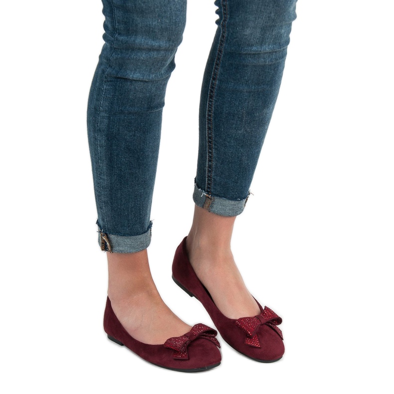 Best Shoes Kastanienbraune Ballerinas rot 1