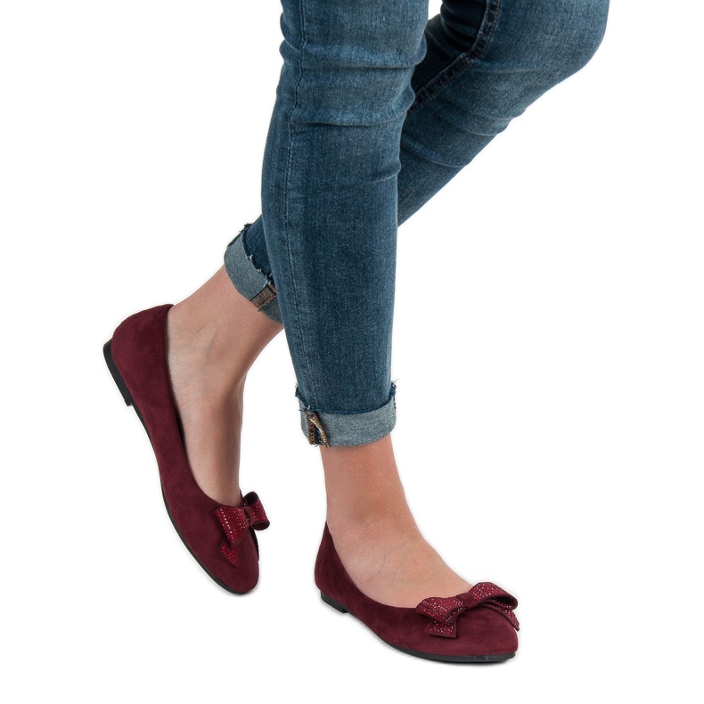 Best Shoes Kastanienbraune Ballerinas rot 2