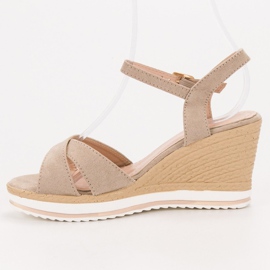 Anesia Paris Modische beige Sandalen 1