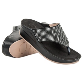 Kylie Keil-Flip-Flops schwarz 1