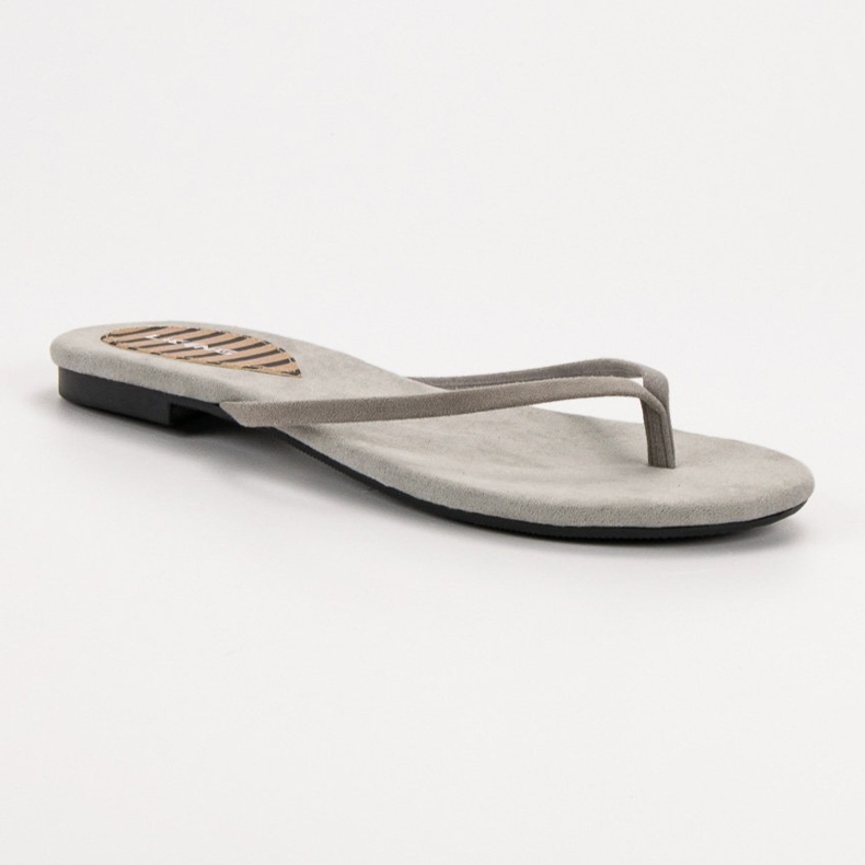 SHELOVET Klassische Flip-Flops grau 2