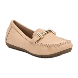 Top Shoes Beige Slipper für Damen 1