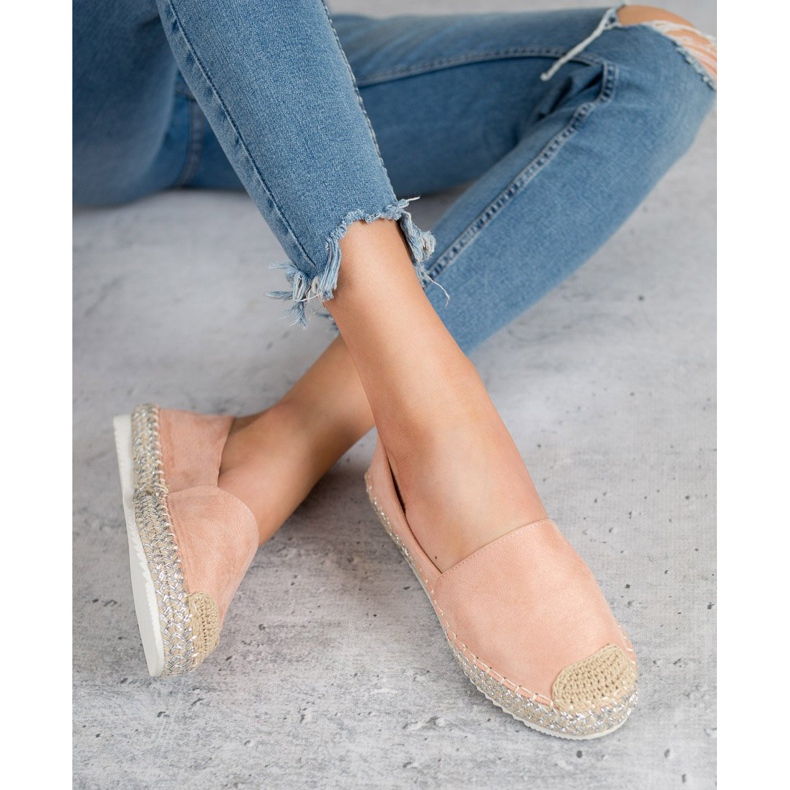 SHELOVET Espadrilles aus Wildleder rosa 1
