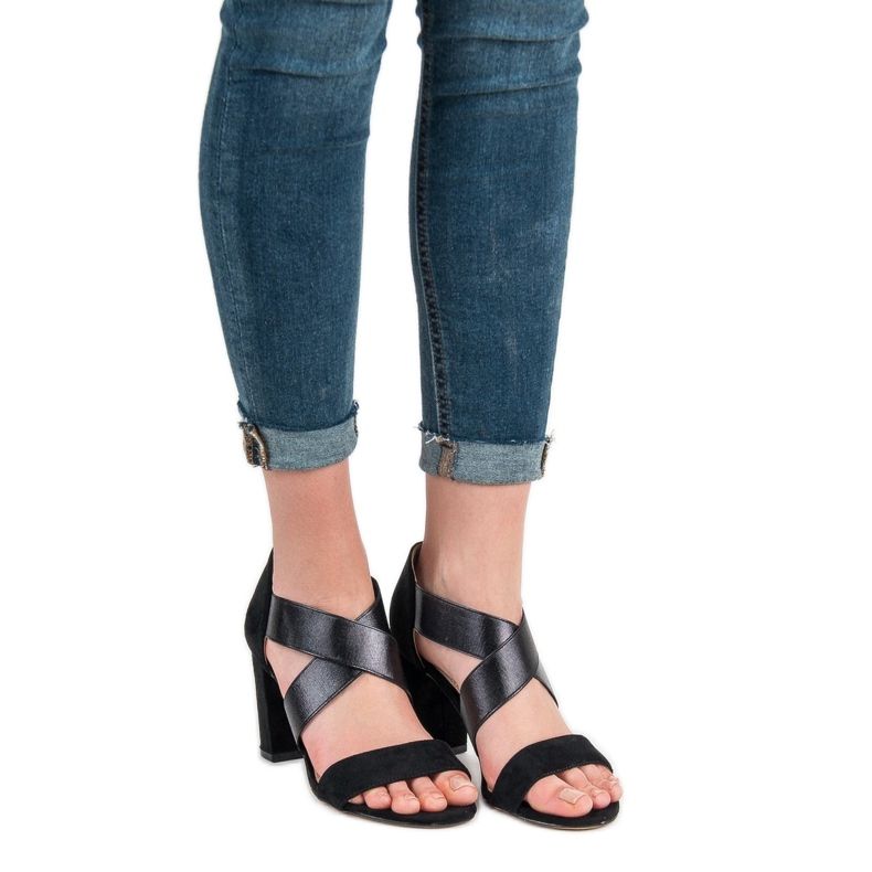 Evento Slip-on-Sandalen mit Gummizug schwarz 2