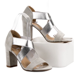 Evento Slip-on-Sandalen mit Gummizug grau 1