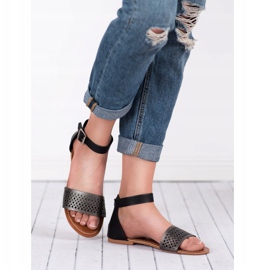 Evento Durchbrochene Sandalen schwarz 2