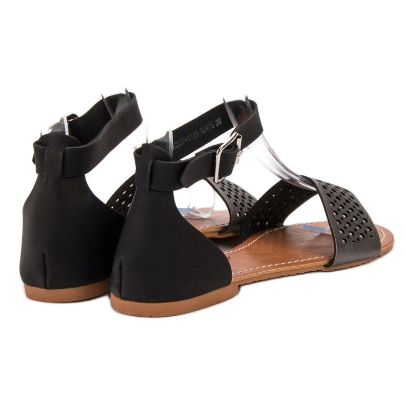 Evento Durchbrochene Sandalen schwarz 1