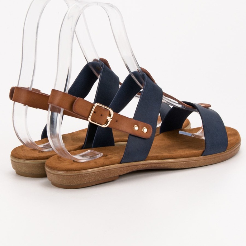 Evento Sandalen mit Schnallenverschluss braun blau 2