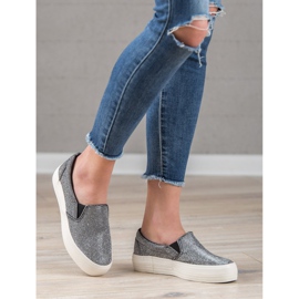 SHELOVET Lässige Slipper grau 1