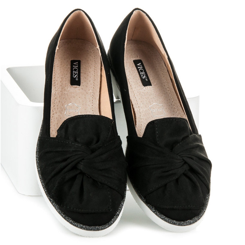 Vices Wildlederschuhe mit Glitzerverzierungen schwarz 1