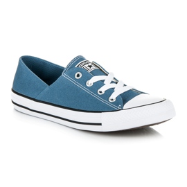 CONVERSE Chuck Taylor All Star korallrote Segeltuchfarbe Turnschuhe blau 1