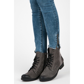 Vinceza Lederarbeiter grau 2