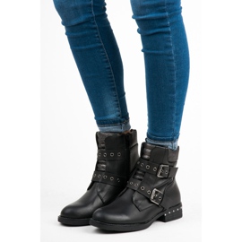 Erynn Modische Arbeiter mit Reißverschluss schwarz 2