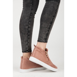 Slip-On-Sneakers aus Wildleder rosa 1