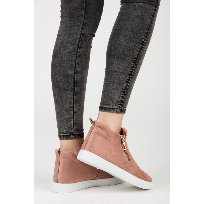 Slip-On-Sneakers aus Wildleder rosa 1