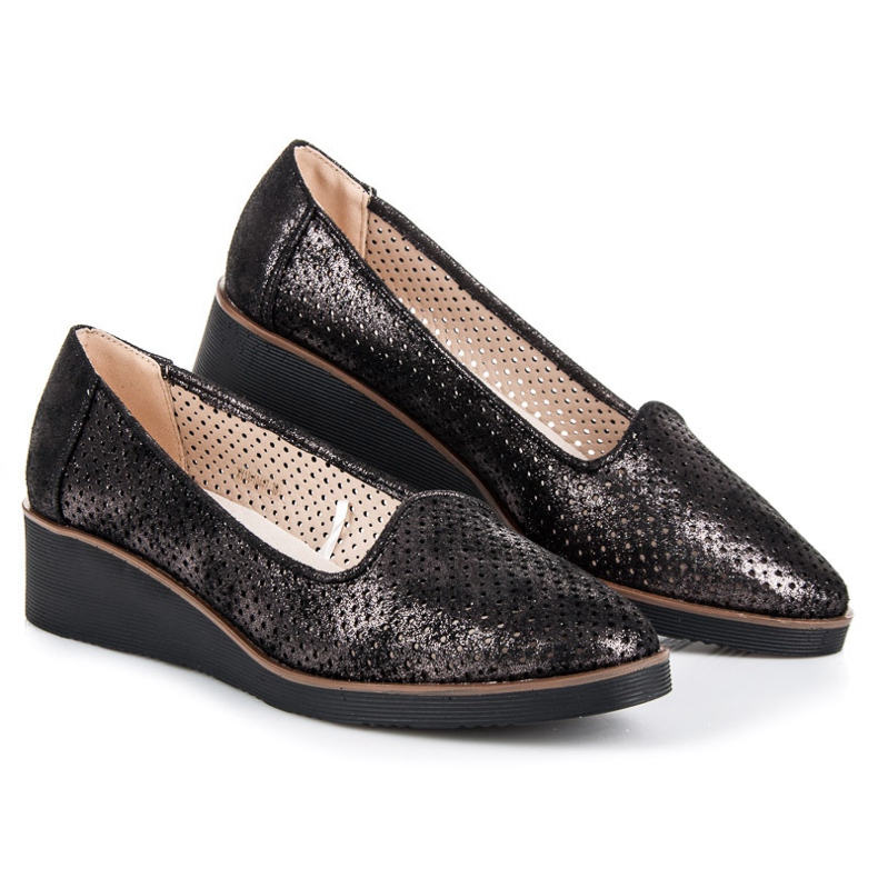 Vinceza Durchbrochene Lords schwarz 2