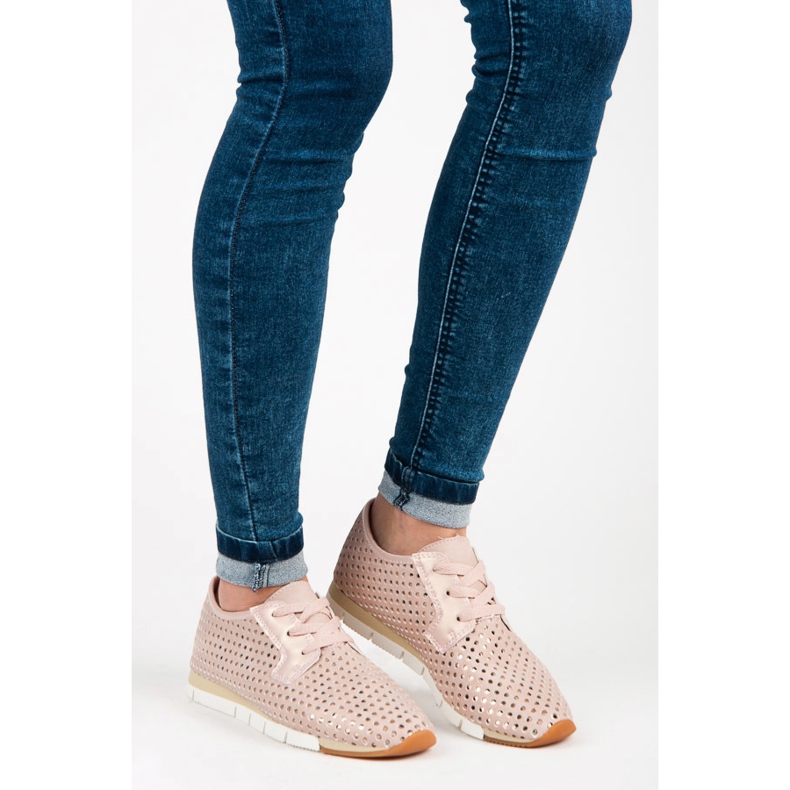 Kylie Modisch gebundene Sneakers rosa 2