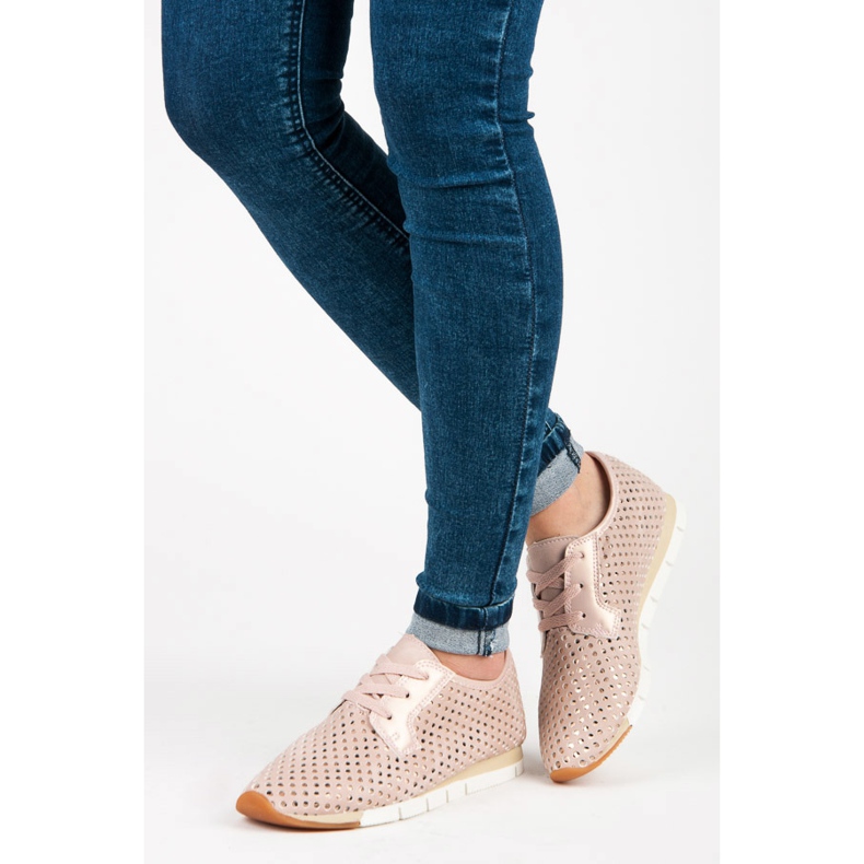 Kylie Modisch gebundene Sneakers rosa 1