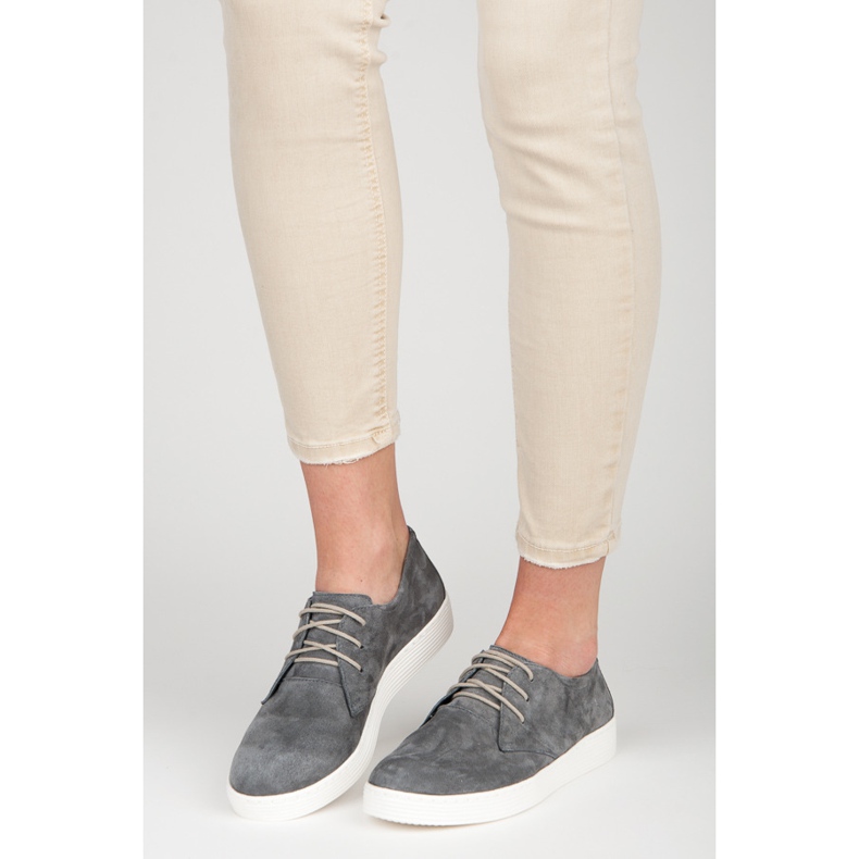 Vinceza Sportschuhe aus Leder grau 2