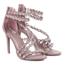 Seastar High Heels Sandalen mit Reißverschluss befestigt lila 1