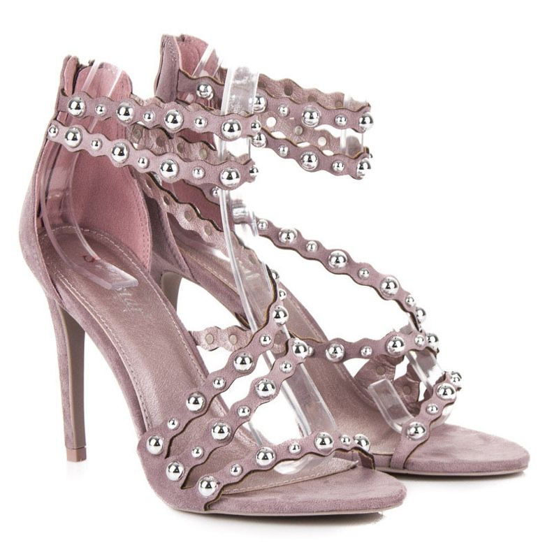 Seastar High Heels Sandalen mit Reißverschluss befestigt violett 1