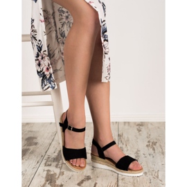 SDS Schwarze Sandalen mit Glitzer 2