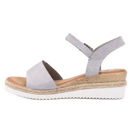 SDS Graue Sandalen mit Glitzer 2