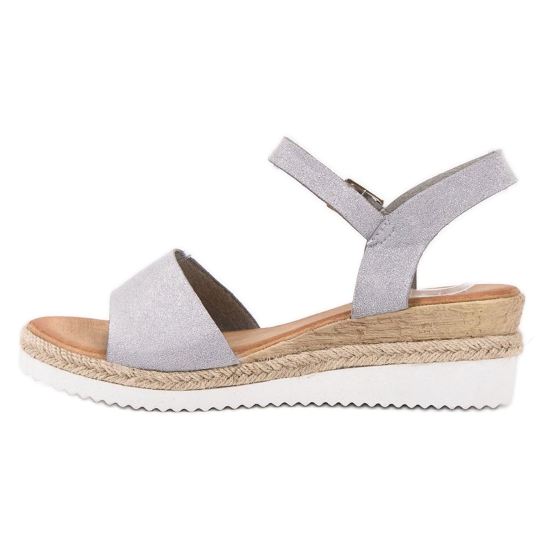 SDS Graue Sandalen mit Glitzer 2