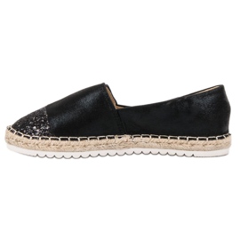 Erynn Slipper mit Glitzer schwarz 1