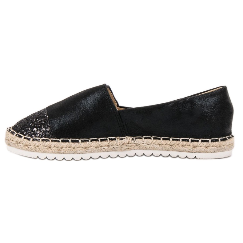 Erynn Slipper mit Glitzer schwarz 1