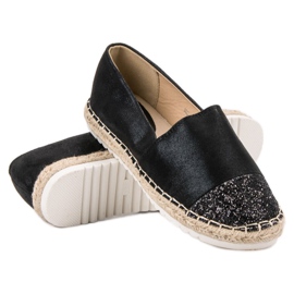 Erynn Slipper mit Glitzer schwarz 2