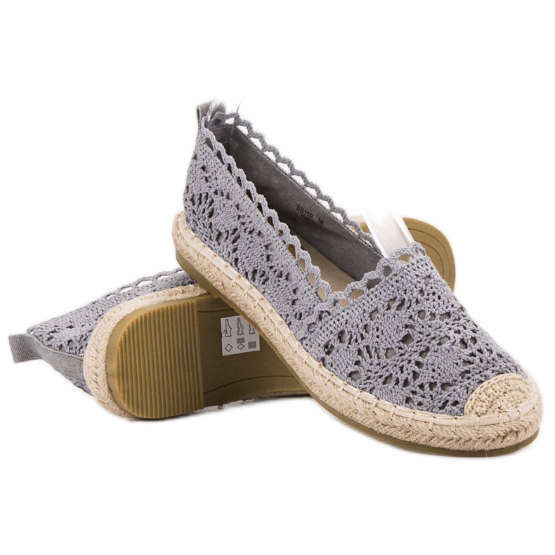 Seastar Espadrilles aus Spitze grau 2