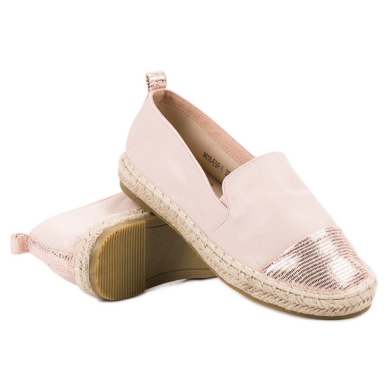 Bestelle Modische Espadrilles rosa 2