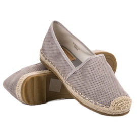 Ideal Shoes Wildleder Slip-On Schuhe grau 2