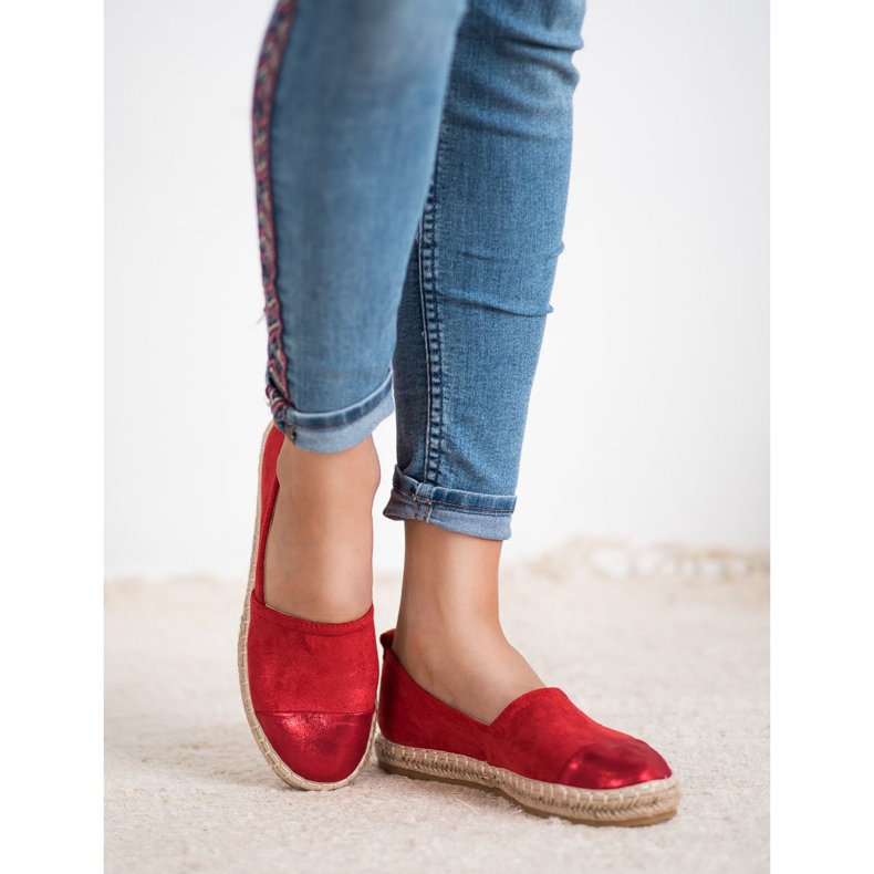 Forever Folie Espadrilles aus Wildleder rot 2