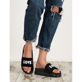 Erynn Liebe Wildlederhausschuhe schwarz 1