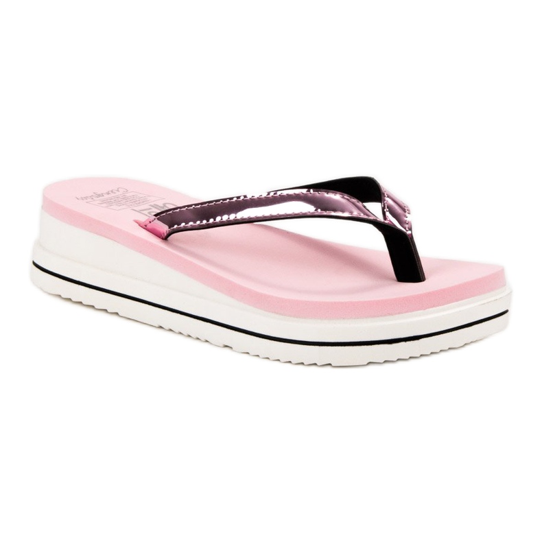 SHELOVET Keil-Flip-Flops rosa 1